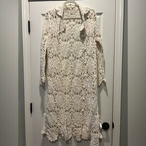 Vintage Fairy crochet cardigan Women, Boho Sweater